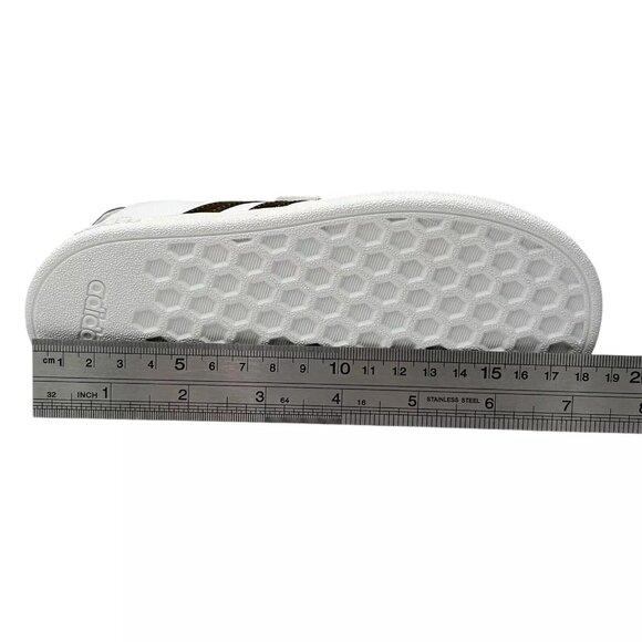 Adidas Grand Court Toddler Boy's Slip-on Sneaker Size 10 White Lightweight Shoes - Picture 10 of 12